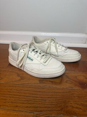 Reebok Women’s White Low-Top Sneakers with Green Logo